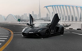Lamborghini Aventador Roadster (Черный), 2018 для аренды в Дубай