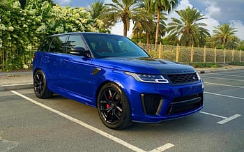 Range Rover Sport SVR (Синий), 2020 для аренды в Дубай