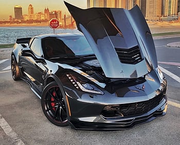 إيجار Corvette Grandsport (رمادي غامق), 2019 في دبي