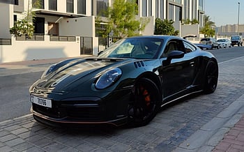 Porsche 911 Carrera Turbo S Top Car (Green), 2021 for rent in Dubai