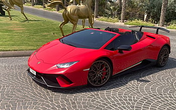 Lamborghini Huracan Performante Spyder (Красный), 2019 для аренды в Дубай