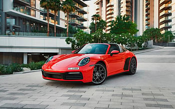 Porsche 911 Targa 4 (Красный), 2022 для аренды в Дубай
