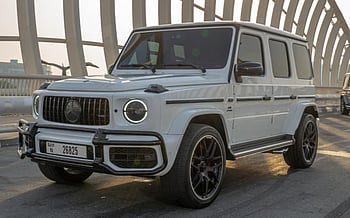 Mercedes G63 AMG (White), 2021 for rent in Abu-Dhabi