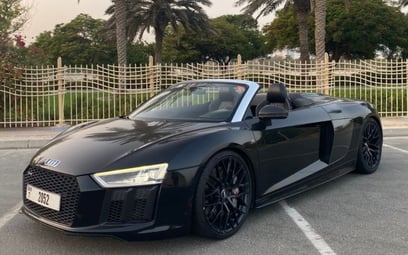 Audi R8 Convertible (Black), 2018 for rent in Dubai