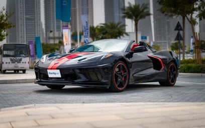 Chevrolet Corvette Spyder (Черный), 2021 для аренды в Дубай