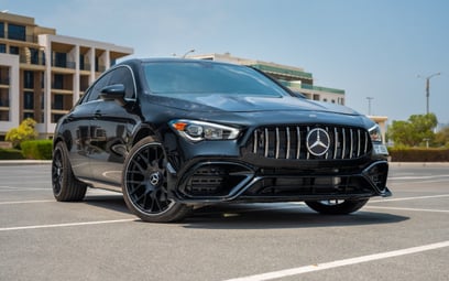 Mercedes CLA250 with 45AMG Kit (Black), 2021 for rent in Sharjah