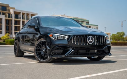 Mercedes CLA250 with 45kit (Black), 2021 for rent in Abu-Dhabi