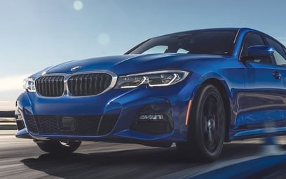 BMW 3 Series (Blue), 2019 for rent in Sharjah