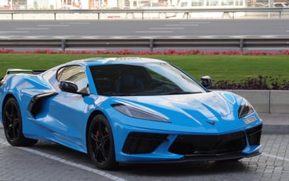 Chevrolet Corvette (Синий), 2021 для аренды в Дубай
