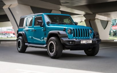 إيجار Jeep Wrangler Limited Sport Edition convertible (أزرق), 2020 في أبو ظبي
