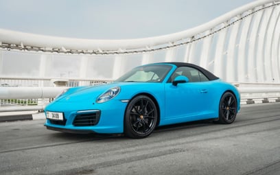 Porsche 911 Carrera cabrio (Blue), 2018 for rent in Dubai