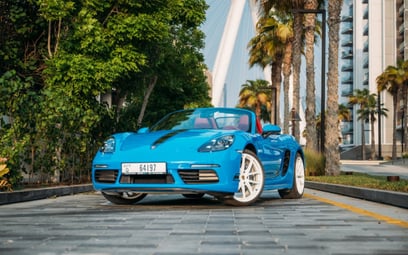 Porsche Boxster 718 Style Edition (Blue), 2023 for rent in Sharjah