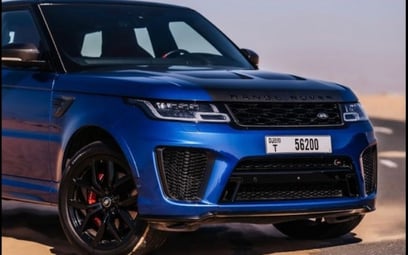 Range Rover Sport SVR (Blue), 2021 for rent in Dubai