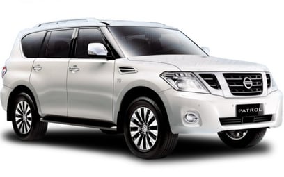 Nissan Patrol (Bright White), 2018 for rent in Sharjah