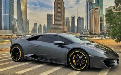 Lamborghini Huracan (Dark Grey), 2018 for rent in Sharjah