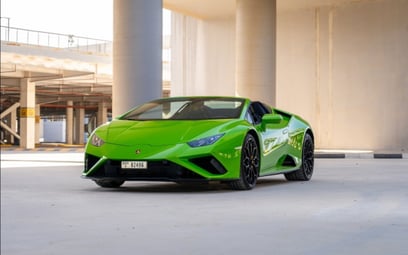 Lamborghini Evo Spyder (Green), 2021 for rent in Abu-Dhabi