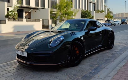 Porsche 911 Carrera Turbo S Top Car (Green), 2021 for rent in Ras Al Khaimah
