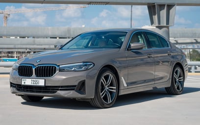 BMW 5 Series (Grey), 2021 for rent in Abu-Dhabi
