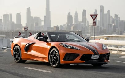 Chevrolet Corvette (Orange), 2022 for rent in Dubai