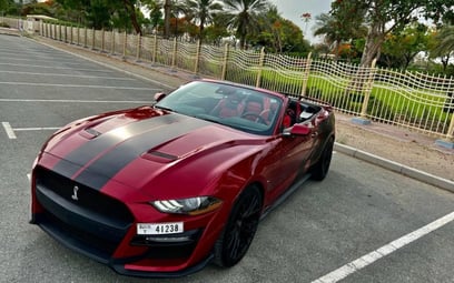 Ford Mustang Convertible (Red), 2021 for rent in Dubai