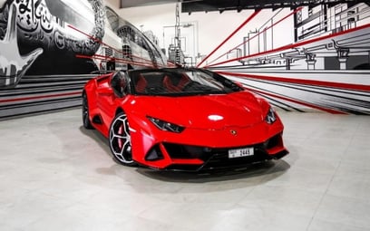 Lamborghini Evo spyder (Red), 2021 for rent in Dubai