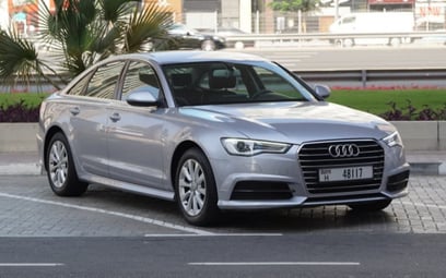 Audi A6 (Silver), 2018 for rent in Sharjah