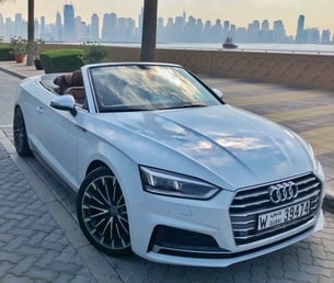 Audi A5 Cabriolet (White), 2018 for rent in Sharjah