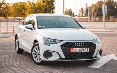 Audi A3 (White), 2021 for rent in Abu-Dhabi