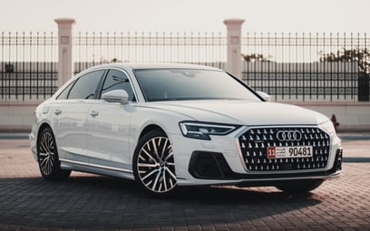 Audi A8 (White), 2022 for rent in Abu-Dhabi
