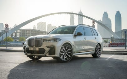 BMW X7 (White), 2021 for rent in Abu-Dhabi