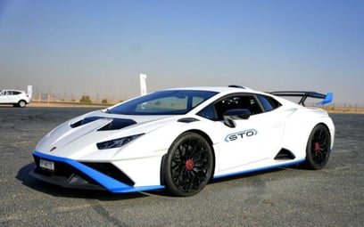 Lamborghini Huracan STO (White), 2022 for rent in Dubai