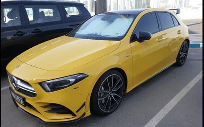 Mercedes A Class (Yellow), 2020 for rent in Abu-Dhabi