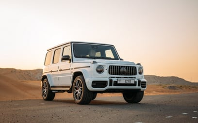 Mercedes G63 AMG (White), 2023 for rent in Abu-Dhabi