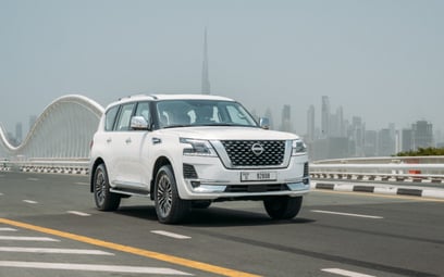 Nissan Patrol Platinum V6 (White), 2023 for rent in Dubai