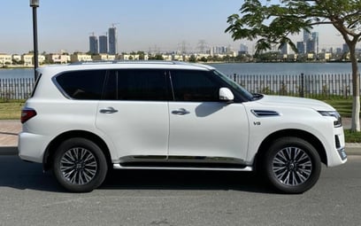 Nissan Patrol  V8 Titanium (White), 2020 for rent in Dubai