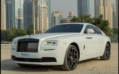 Rolls Royce Wraith- BLACK BADGE (White), 2020 for rent in Dubai