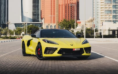 Chevrolet Corvette C8 Spyder (Yellow), 2022 for rent in Abu-Dhabi