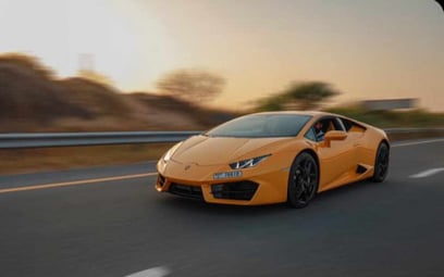 Lamborghini Huracan (Yellow), 2016 for rent in Dubai