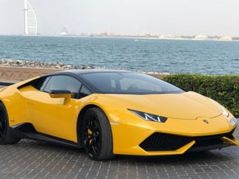Lamborghini Huracan (Yellow), 2018 for rent in Dubai