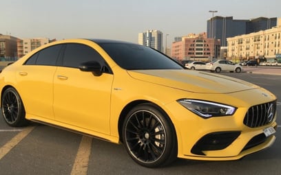 Mercedes CLA 35AMG (Yellow), 2021 for rent in Dubai