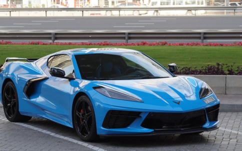 Chevrolet Corvette (Blue), 2021 for rent in Dubai