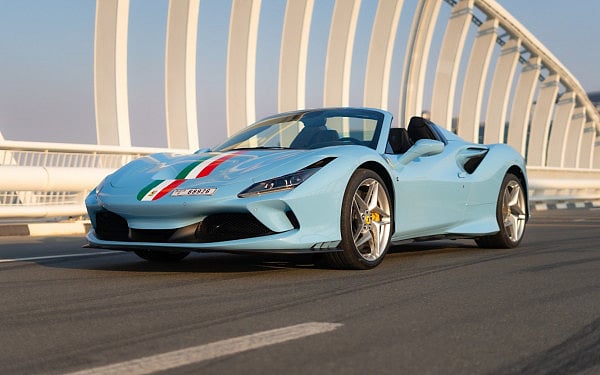 Ferrari F8 Tributo (Blue), 2023 for rent in Dubai
