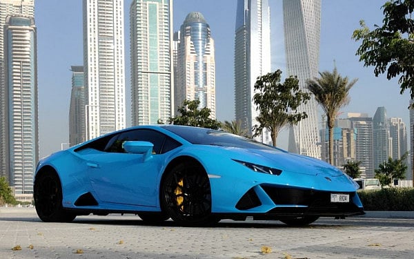 Lamborghini Evo (Синий), 2020 для аренды в Дубай