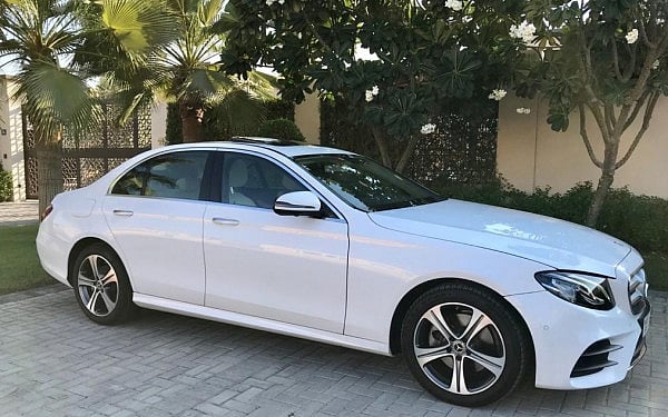 Mercedes E300 (White), 2019 for rent in Dubai