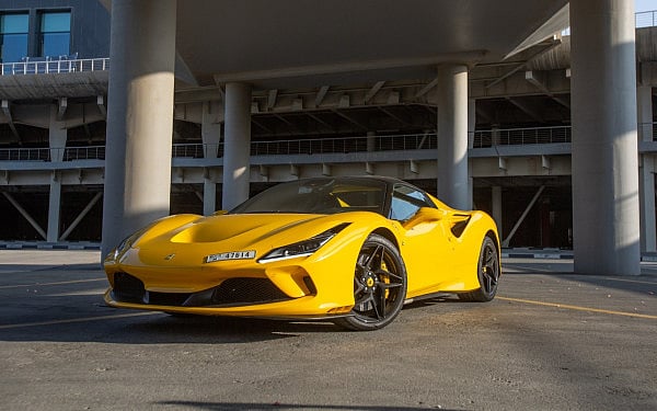 Ferrari F8 Tributo (Yellow), 2022 for rent in Dubai