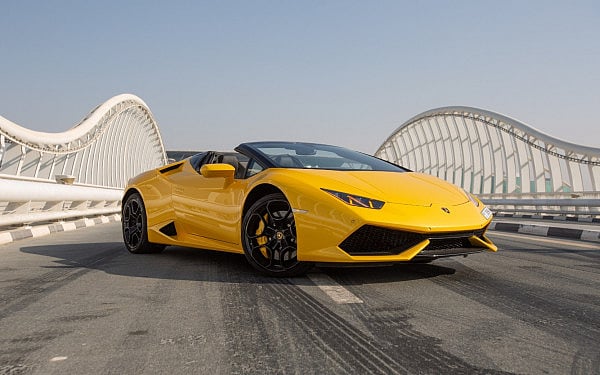 Lamborghini Huracan (Yellow), 2021 for rent in Dubai